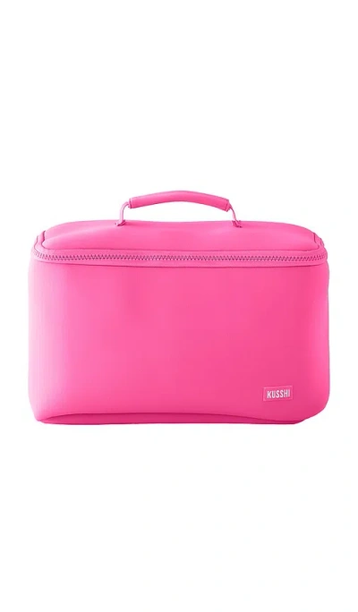 Kusshi Large Neoprene Train Case In Pink