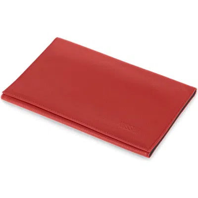 Kusshi Makeup Brush Organizer Clutch In Red Leather