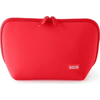 Kusshi Neoprene Makeup Bag In Red