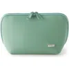 Kusshi Neoprene Makeup Bag In Sage Green/coral Rose
