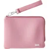 Kusshi Scuba Knit Wristlet Pouch In Mauve/stone