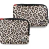 Kusshi On The Go Pouch Set In Leopard/red