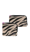 Kusshi On-the-go Pouch Set In Zebra