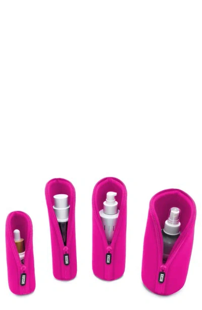Kusshi Set Of 4 Travel Bottle Protectors In Pink