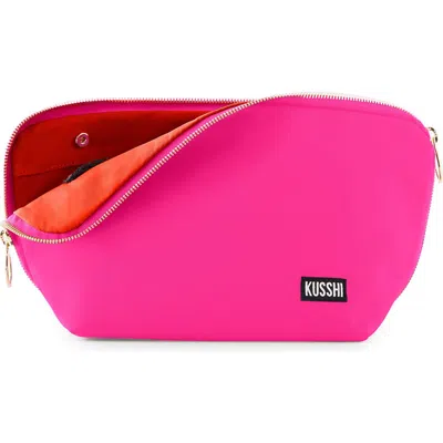 Kusshi Signature Makeup Bag In Bubblegum Pink/ Orange