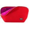 Kusshi Signature Makeup Bag In Candy Apple Red/ Pink Nylon