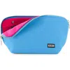 Kusshi Signature Makeup Bag In Electric Blue/neon Pink