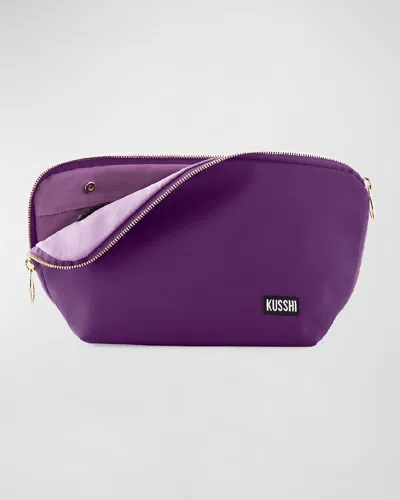 Kusshi Signature Makeup Bag In Garnet/lilac