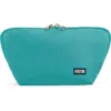 Kusshi Signature Makeup Bag In Sea Green/bright Orange
