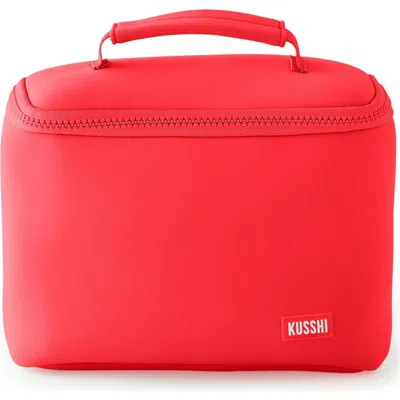 Kusshi Small Neoprene Train Case In Red