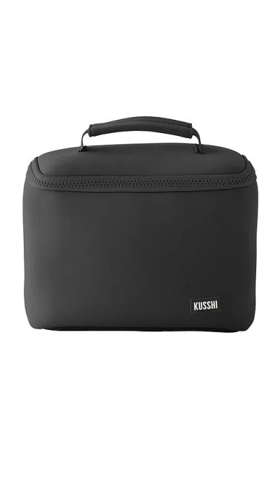 Kusshi Small Neoprene Train Case In 黑色 & 粉红