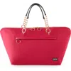 Kusshi The Traveler Makeup Bag In Hot Pink/teal