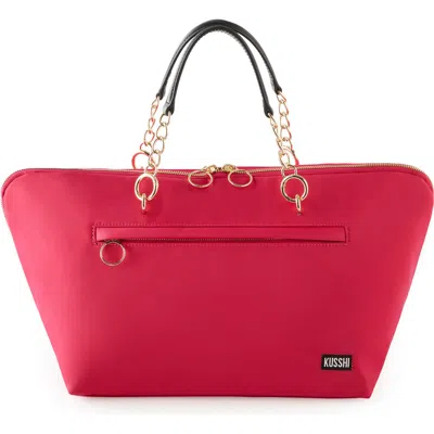 Kusshi The Traveler Makeup Bag In Hot Pink/teal
