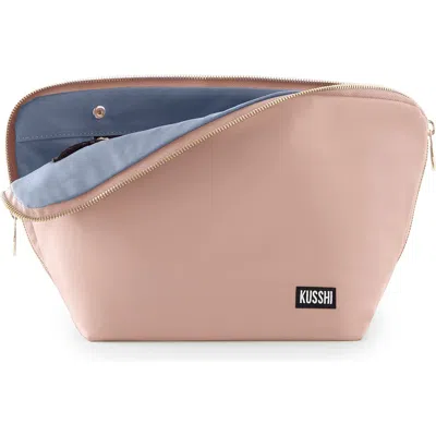 Kusshi Vacationer Makeup Bag In Blush/cool Grey