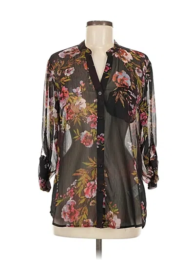 Pre-owned Kut From The Kloth 3/4 Sleeve Blouse In Black