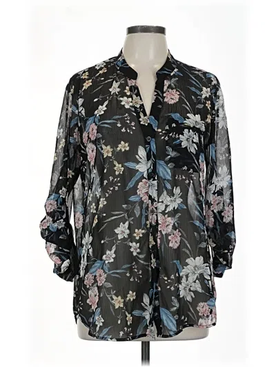 Pre-owned Kut From The Kloth 3/4 Sleeve Blouse In Black