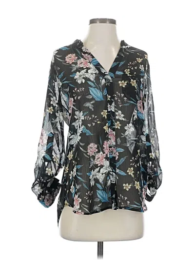 Pre-owned Kut From The Kloth 3/4 Sleeve Blouse In Black