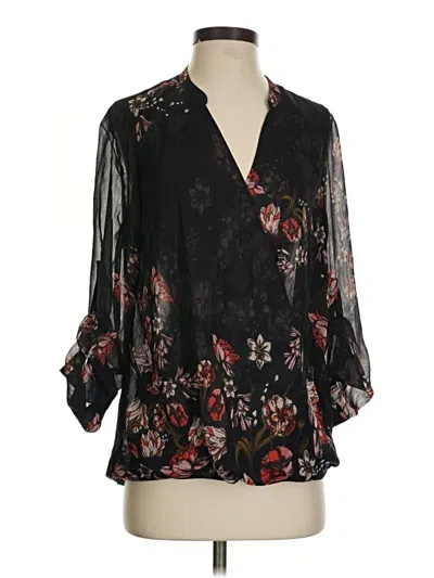 Pre-owned Kut From The Kloth 3/4 Sleeve Blouse In Black