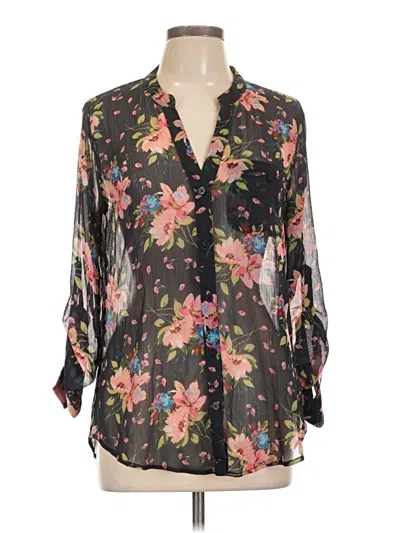 Pre-owned Kut From The Kloth 3/4 Sleeve Blouse In Black