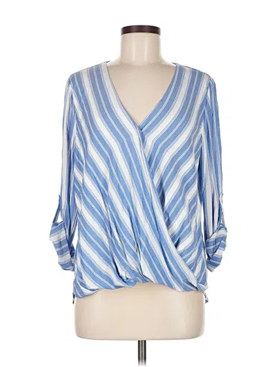 Pre-owned Kut From The Kloth 3/4 Sleeve Blouse In Blue