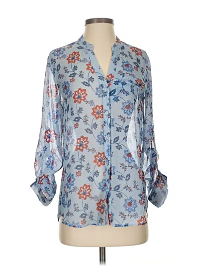 Pre-owned Kut From The Kloth 3/4 Sleeve Blouse In Blue