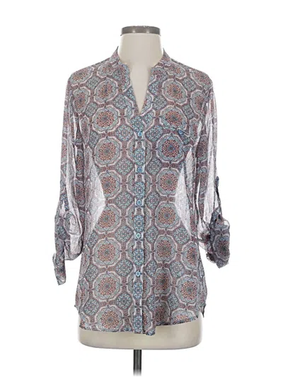 Pre-owned Kut From The Kloth 3/4 Sleeve Blouse In Blue