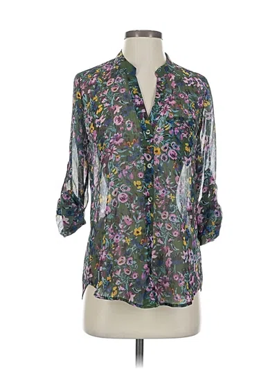 Pre-owned Kut From The Kloth 3/4 Sleeve Blouse In Gray