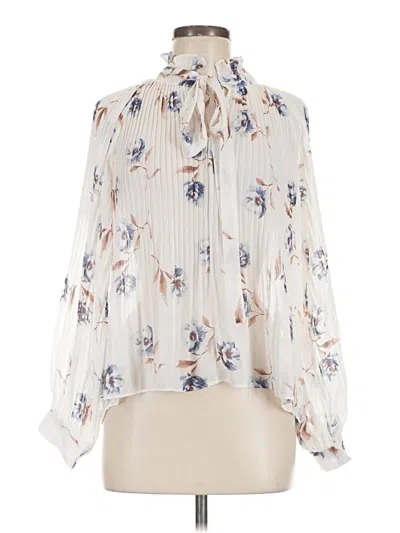 Pre-owned Kut From The Kloth 3/4 Sleeve Blouse In Ivory