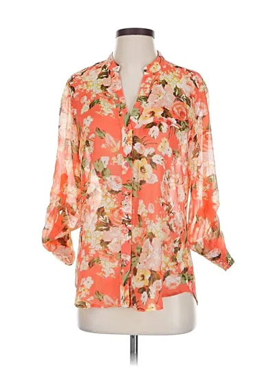 Pre-owned Kut From The Kloth 3/4 Sleeve Blouse In Orange