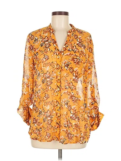 Pre-owned Kut From The Kloth 3/4 Sleeve Blouse In Orange