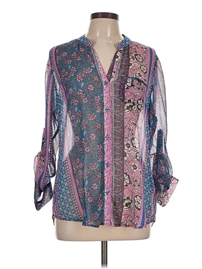 Pre-owned Kut From The Kloth 3/4 Sleeve Blouse In Purple