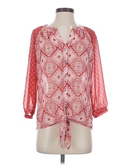 Pre-owned Kut From The Kloth 3/4 Sleeve Blouse In Red
