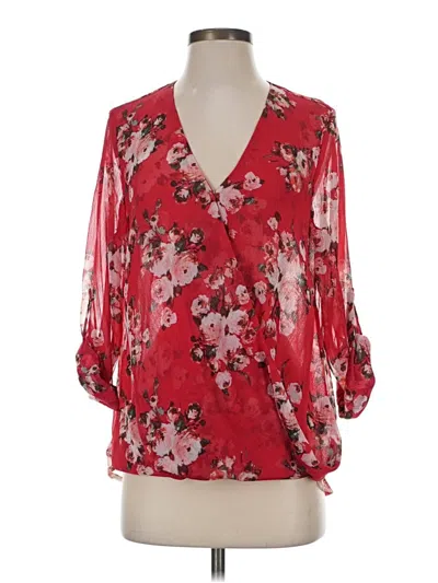 Pre-owned Kut From The Kloth 3/4 Sleeve Blouse In Red