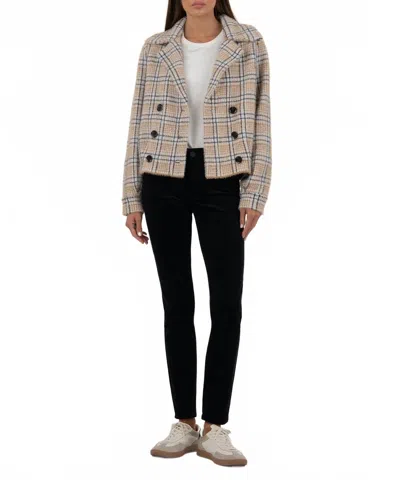 Kut From The Kloth Aaliyah Coat In Cream In Pattern