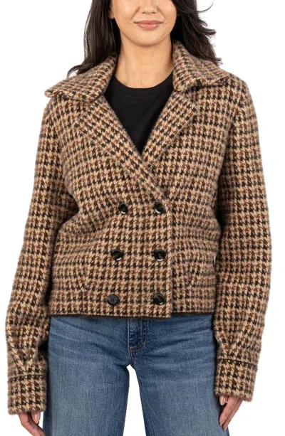 Kut From The Kloth Aaliyah Double Breasted Jacket In Brown