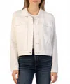 Kut From The Kloth Ada Crop Jacket In Optic White In White