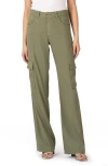 Kut From The Kloth Akia High Waist Wide Leg Cargo Pants In Thyme