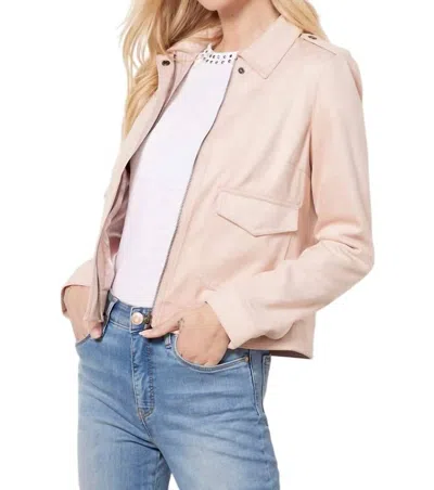 Kut From The Kloth Alena Hidden Zipper Trucker Jacket In Powder Pink