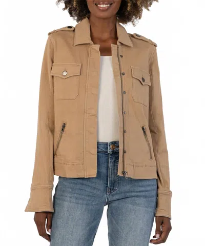 Kut From The Kloth Amanda Boxy Jacket In Cafe In Brown