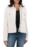 Kut From The Kloth Amanda Boxy Twill Jacket In Ecru