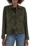 Kut From The Kloth Amanda Boxy Twill Jacket In Military