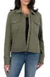 Kut From The Kloth Amanda Boxy Twill Jacket In Tree