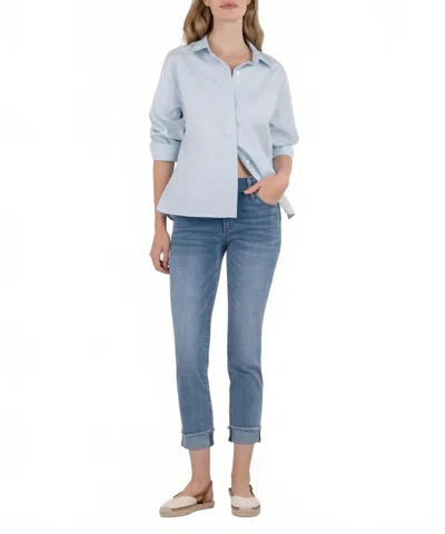 Kut From The Kloth Amy Crop Straight Leg Jeans In Kindness In Multi