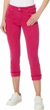 Kut From The Kloth Amy Crop Straight Leg Pants In Brave Fushia In Pink