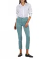 Kut From The Kloth Amy Crop Straight Leg Roll Up Jean In Sea Blue In Blue