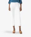 Kut From The Kloth Amy Crop Straight Leg Roll Up Jeans In Optic White In White