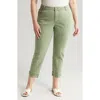 Kut From The Kloth Amy Crop Straight Leg Twill Pants In Tuscan Olive