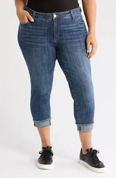 Kut From The Kloth Amy Cuffed Crop Straight Leg Jeans