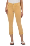 Kut From The Kloth Amy Fray Hem Crop Skinny Jeans In Yellow