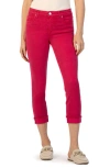 Kut From The Kloth Amy Fray Hem Crop Skinny Jeans In Brave Fuschia